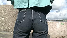 Our voyeur cam shot this super hot model-thin girl teasing