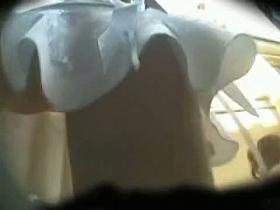 Cute teen with fat pussy lips upskirt