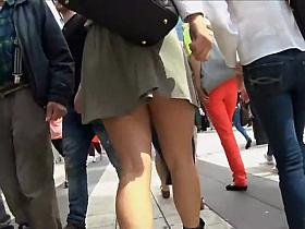 Graceful ass in hot girl's upskirt