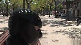 Blonde slut fucking under bridge