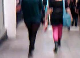 Candid Thick Ass in Shorts and Tights