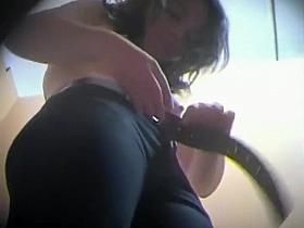 Sweet girl filmed as she puts her bikini on