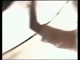 Hot ass and white panties in up skirt video