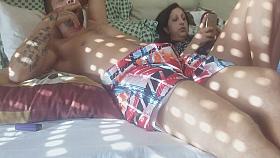 I bought these briefs from my husband. I did not like how they sat because he has a big cock. So I took them off. And I saw his cock. And I wanted to fuck him. So I rode him.