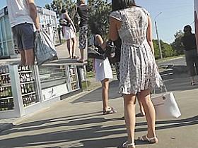 Cute yellow panty up her hot suit