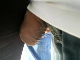 Bust stop grope with cock