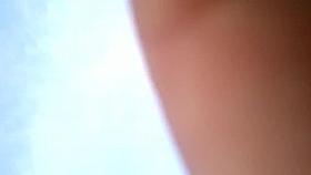 blue latina cameltoe leggins on the street