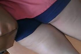 tiny shorts at starbucks