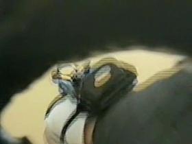 Peeking up skirt of the passing by amateur females