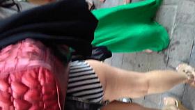 Sexy ass Latin in tiny shorts