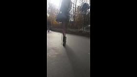 miniskirt and stocking