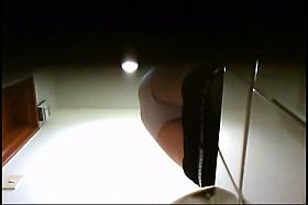 Spy cam in toilet records some horny asses and cunts