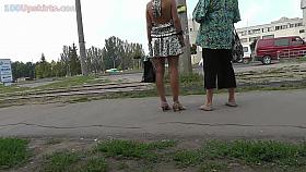 Super hawt lace panty up her petticoat