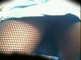 Awesome peach in sexy stocking regarding some clothes