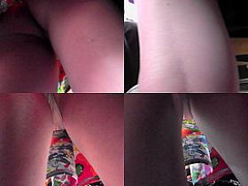 Flabby ass slim babe wears g-string in upskirt video
