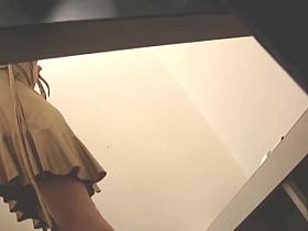 Sexy upskirts with nude boobs for kinky voyeur hunter