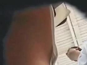 Upskirt - white strings