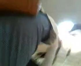 Gorgeous long legged brunette upskirted