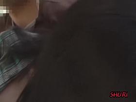 Slender oriental vixen gets fully exposed during sharking encounter