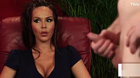 CFNM babe humiliates dude while giving JOI