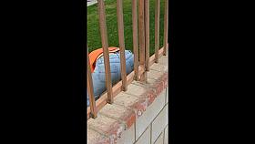 Girl with nice ass bends over exposing thong