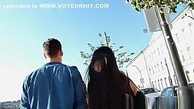 A beautiful girl in a sexy tight shorts.