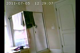 in and out of the shower