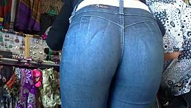 Candid Jeans Booty