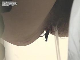 Amateur with periods is spied in close up pissing on toilet