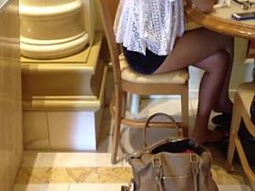 Naughty perv spying on sexy milf