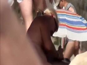 Sex all over the crowded beach