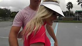 Blonde milf Kristina gets roughly banged in doggy