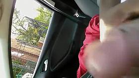 Working out the manhood inside the car