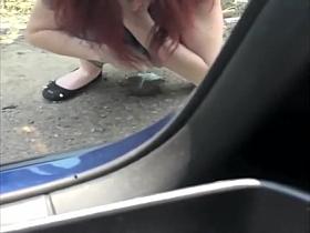 Peeping at sexy neighbor's window