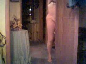 milf undressing to go to bed. Hidden cam