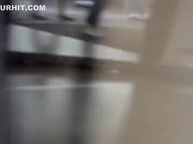 Spying on a schoolgirl's thong peeking