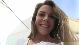 Pierced pussy Ally Tate deepthroat cock