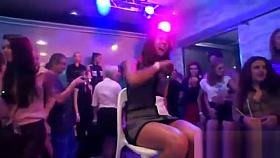 Frisky chicks get totally delirious and stripped at hardcore