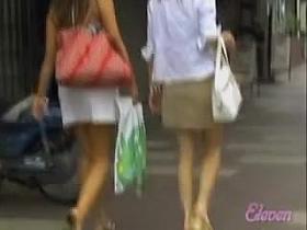 Dressed up tart having sharking odyssey with some sneaky guy