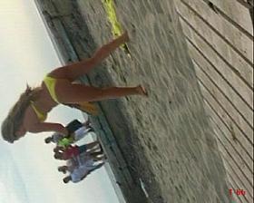 ASTOUNDING GREEK JUVENILE. YELLOW BIKINI AT THE BEACH TEASING US