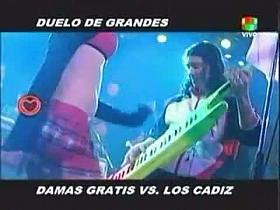 Upskirt voyur vid of gorgeous dancing girls at a live music party