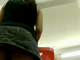 Voyeur camera makes videos of asses in thongs