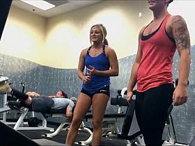 Fitness girls comparing muscles