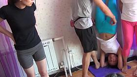 Oriental yoga cameltoe.