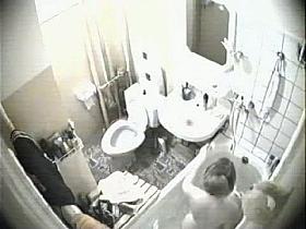 Randy shower voyeur places a well hidden camera in his bathroom.