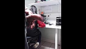 my big dick fash, COWORKER sees through hairrr