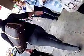 Culito en pantalon de vestir gris