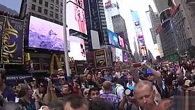 Topless girls celebrate their tits in New York City