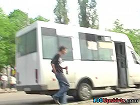 Denim mini and strings