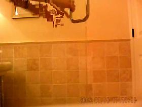 Fit teen in green bikini caught on hidden shower spy cam